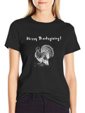 Merry Thanksgiving Turkey Graphic Tee