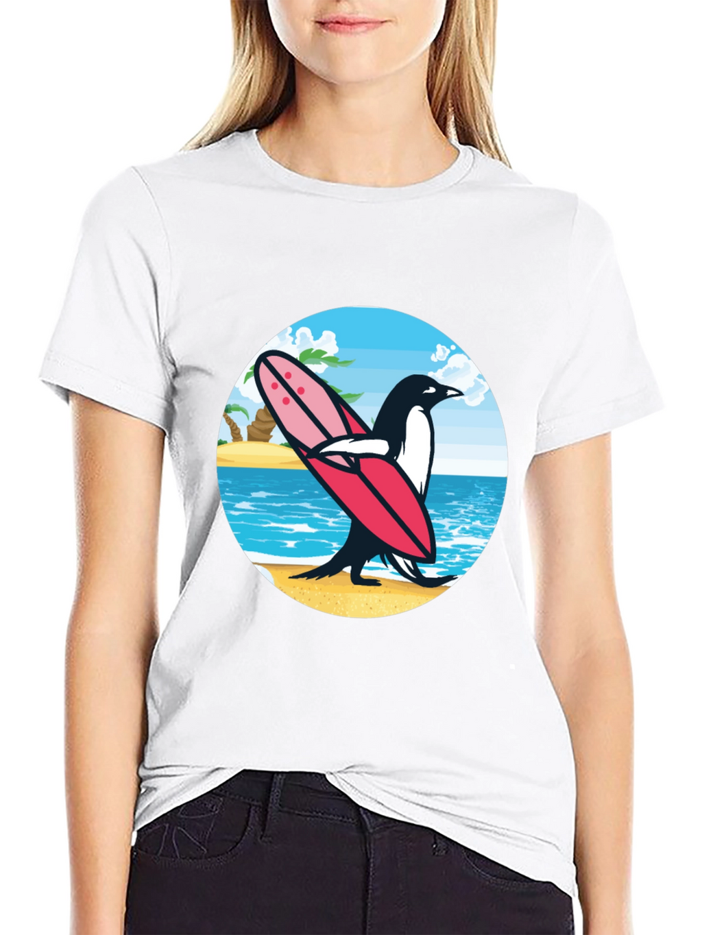 Surfing Penguin Graphic Tee