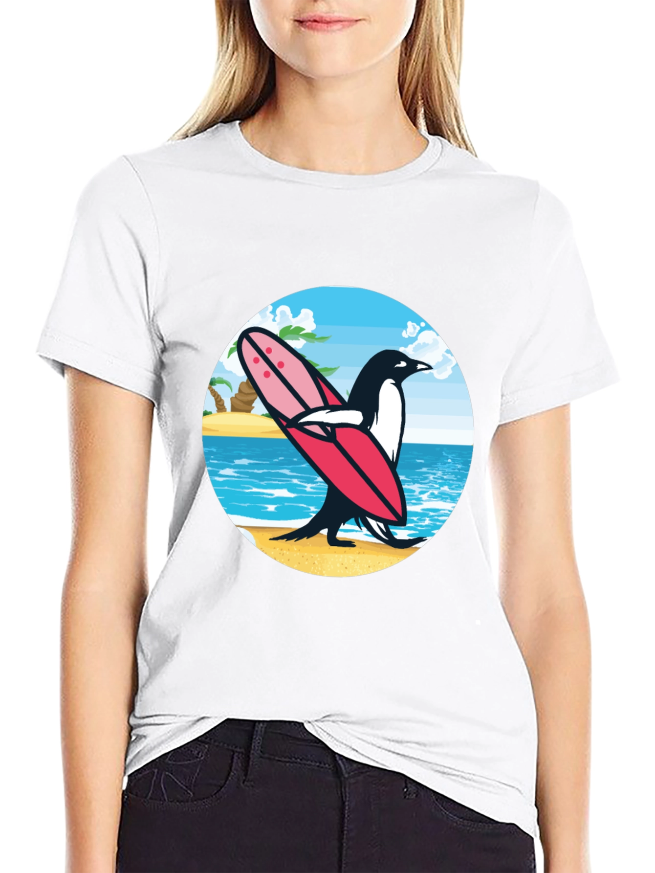 Surfing Penguin Graphic Tee
