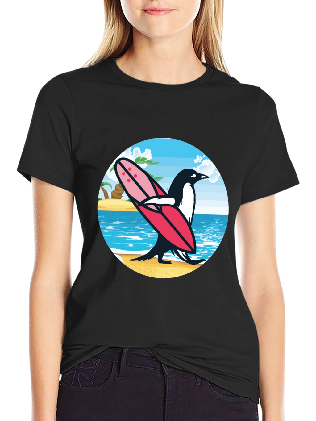 Surfing Penguin Graphic Tee