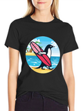 Surfing Penguin Graphic Tee