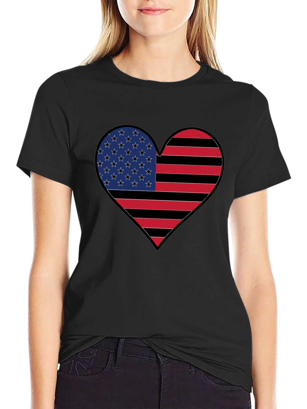 American Flag Heart T-Shirt