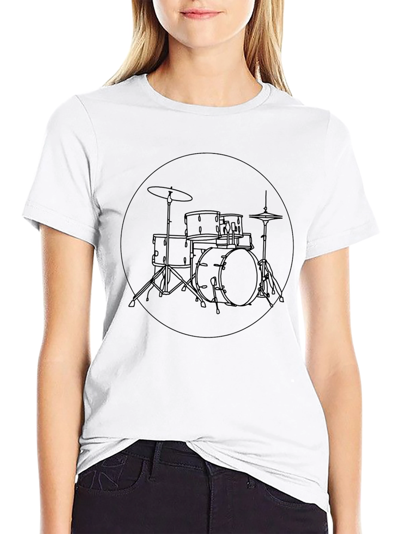 Drum Kit Graphic Tee - Black Unisex Shirt