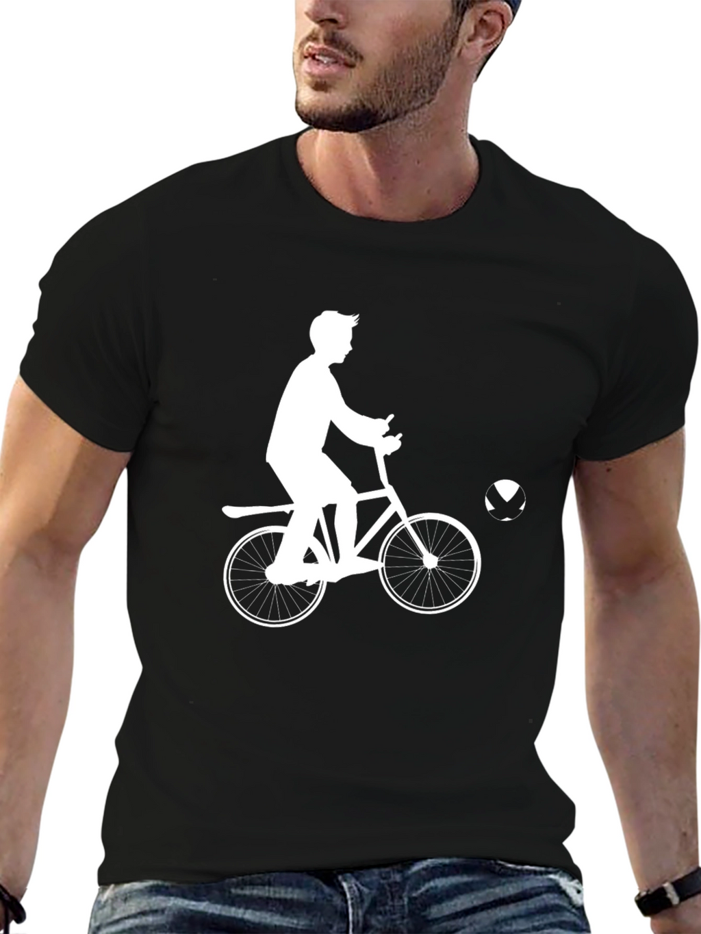 Cycling Silhouette Black T-Shirt