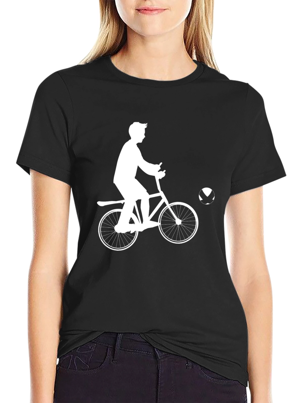 Cycling Silhouette Black T-Shirt