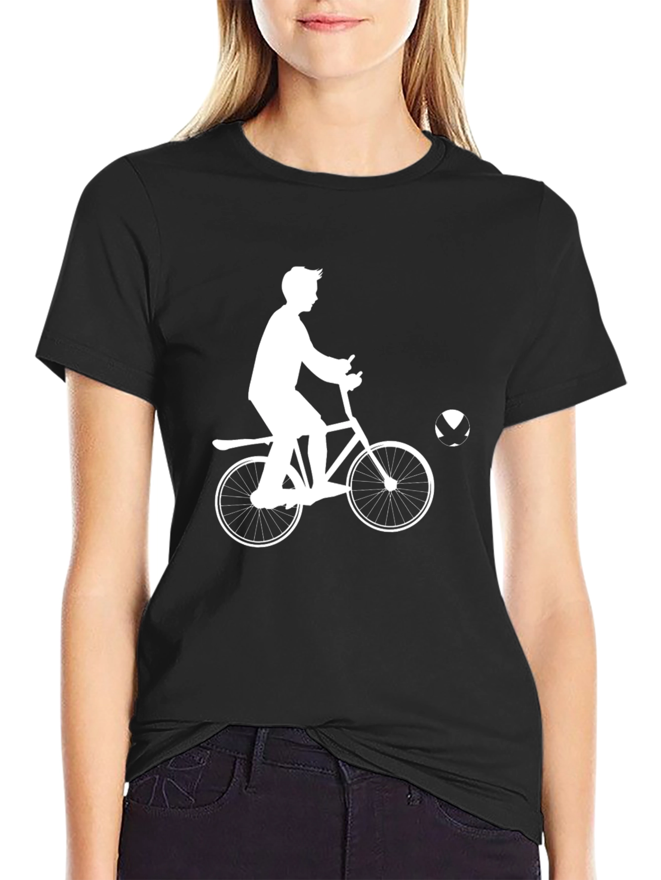Cycling Silhouette Black T-Shirt