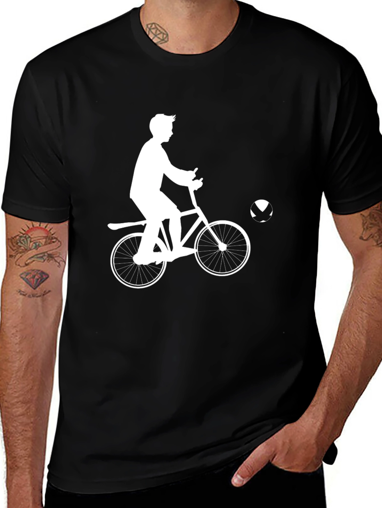 Cycling Silhouette Black T-Shirt