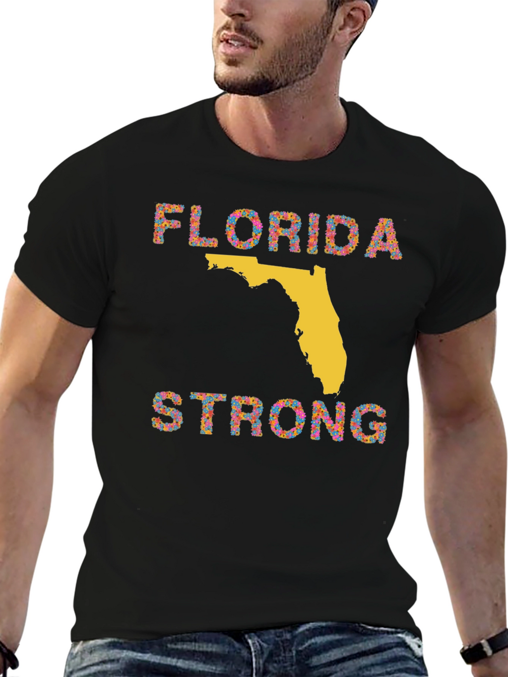 Florida Strong Graphic T-Shirt - Black