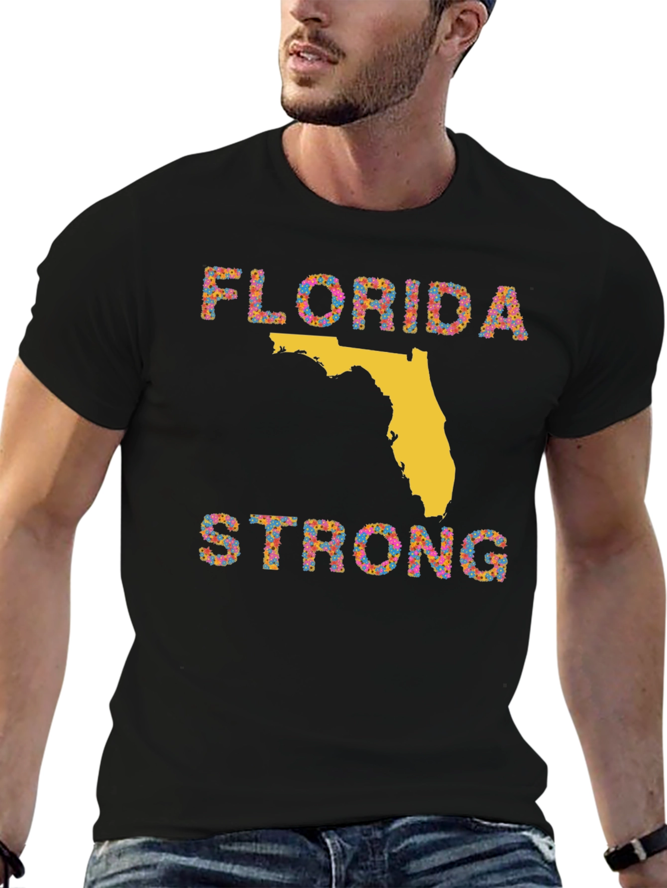 Florida Strong Graphic T-Shirt - Black