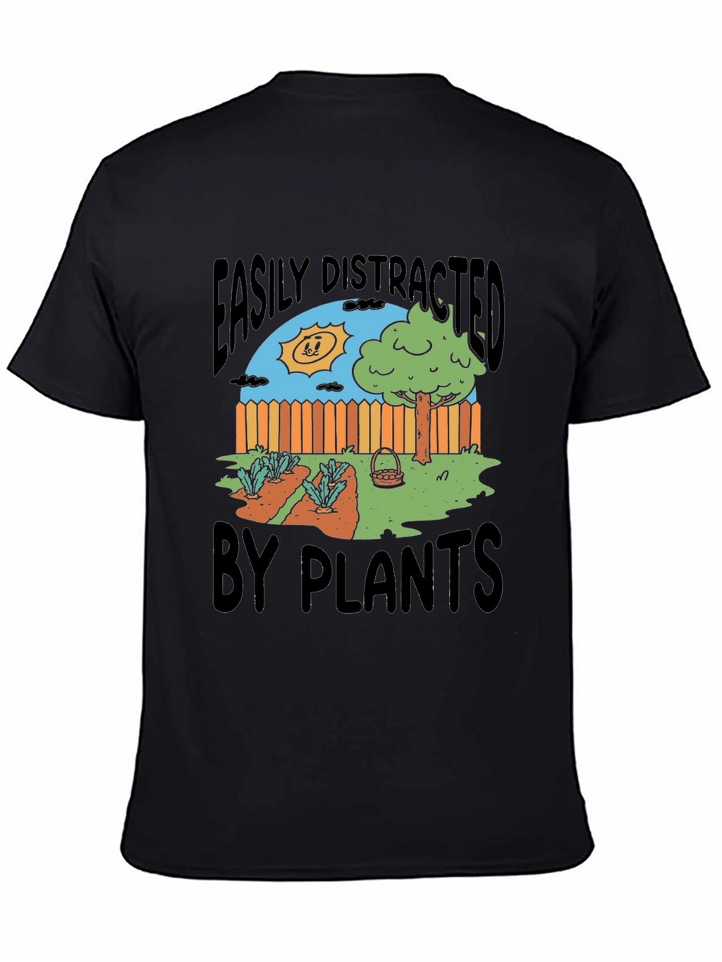 Easily Distracted by Plants Funny Graphic T-Shirt