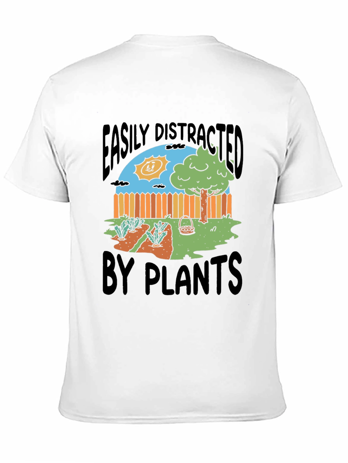 Easily Distracted by Plants Funny Graphic T-Shirt