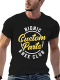 Bionic Custom Parts Knee Club Black Graphic Tee