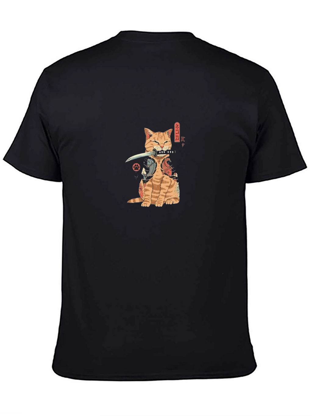 Samurai Cat T-Shirt - Ninja Kitten Tee