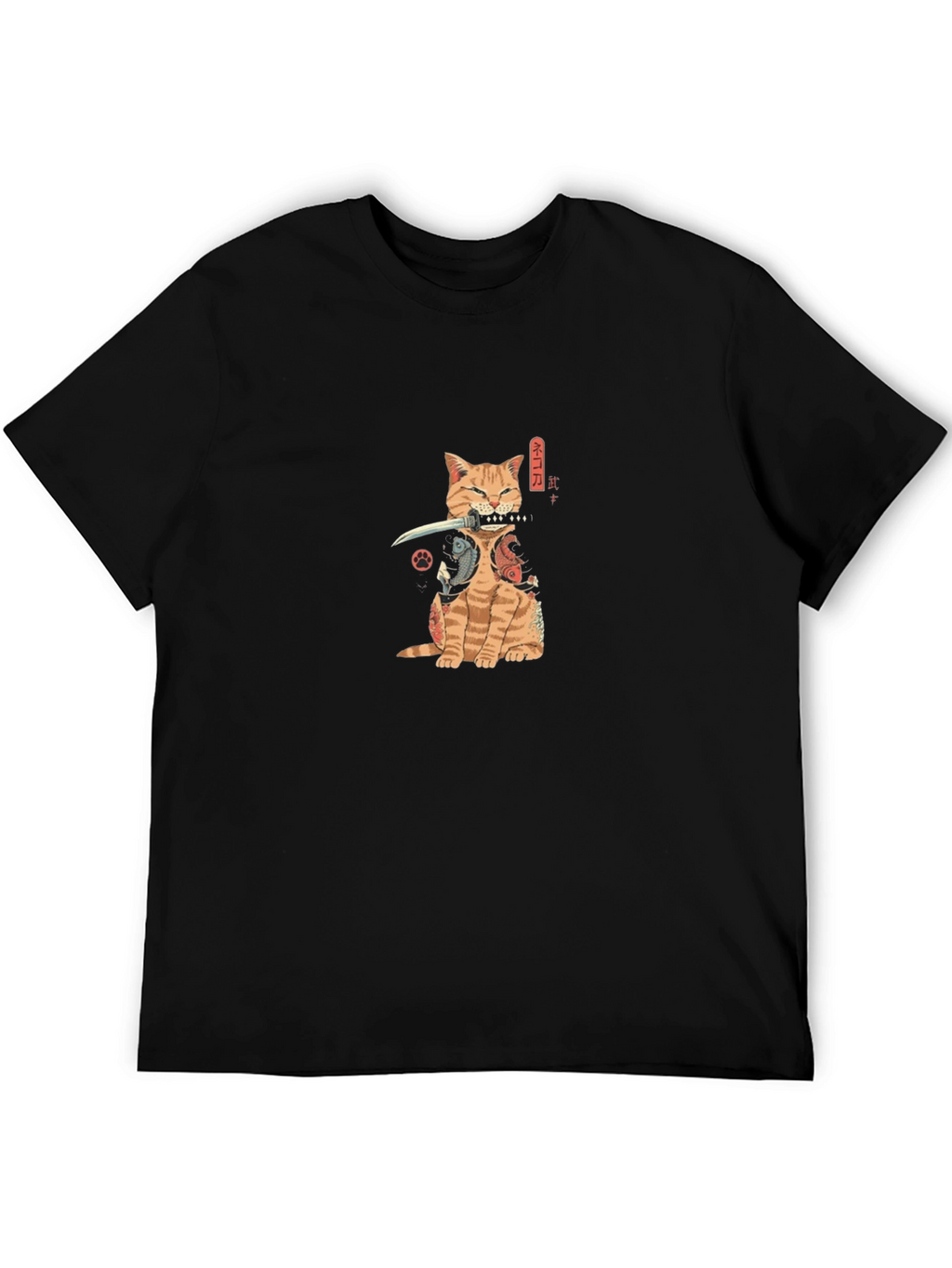 Samurai Cat T-Shirt - Ninja Kitten Tee