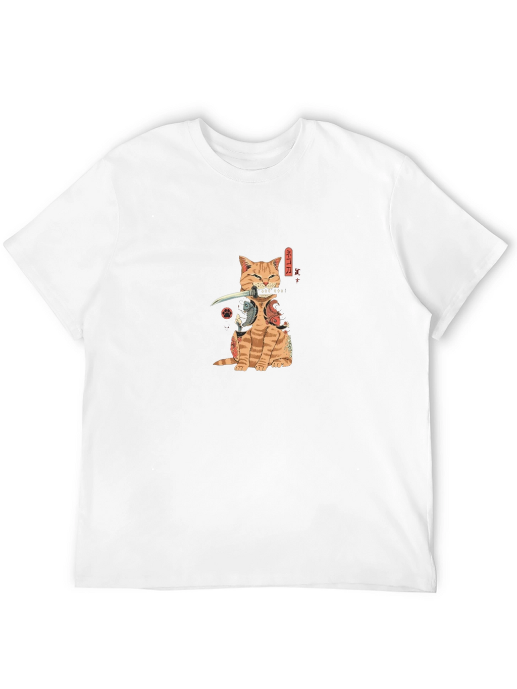 Samurai Cat T-Shirt - Ninja Kitten Tee