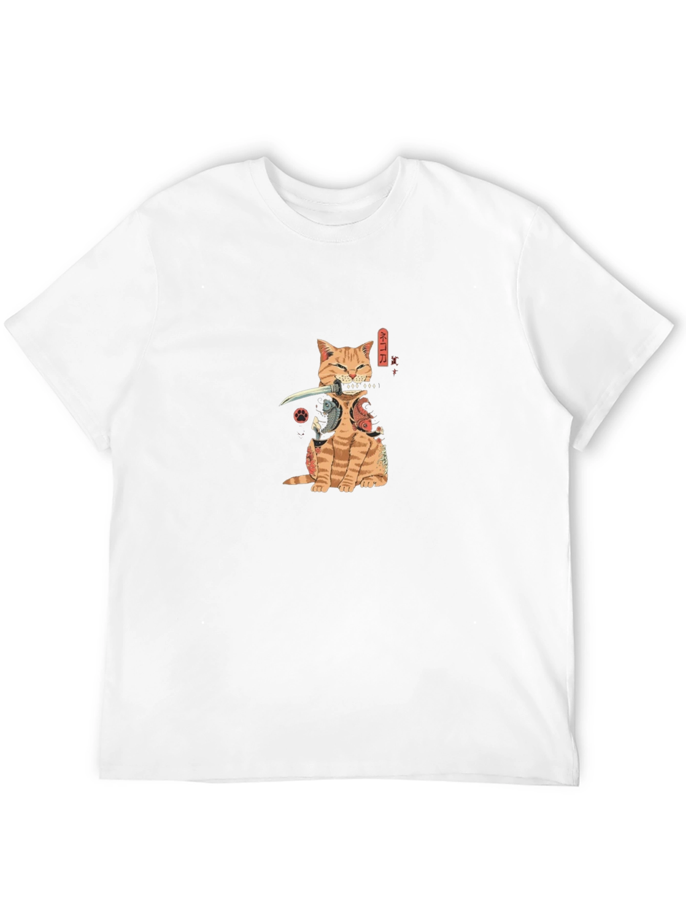 Samurai Cat T-Shirt - Ninja Kitten Tee