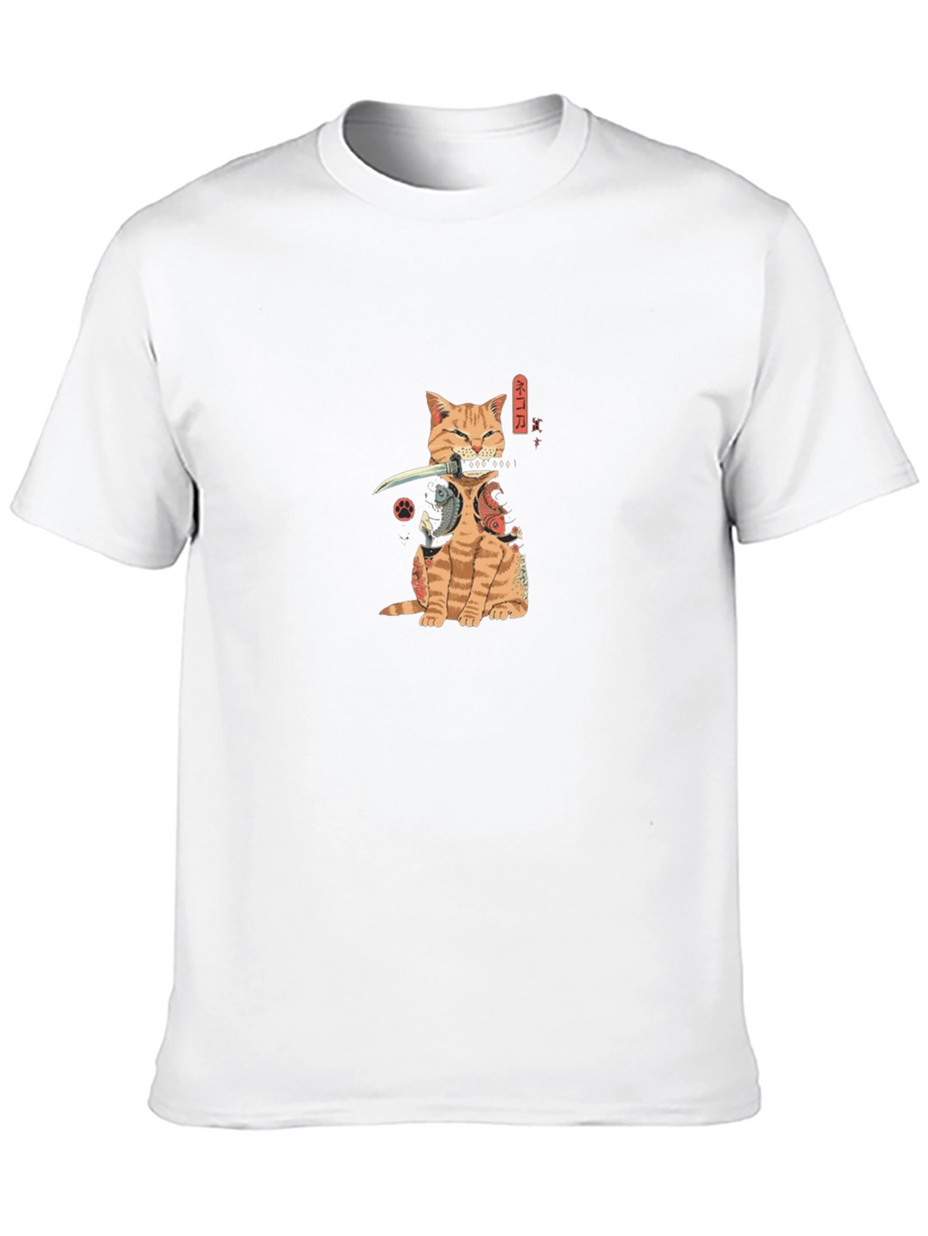 Samurai Cat T-Shirt - Ninja Kitten Tee