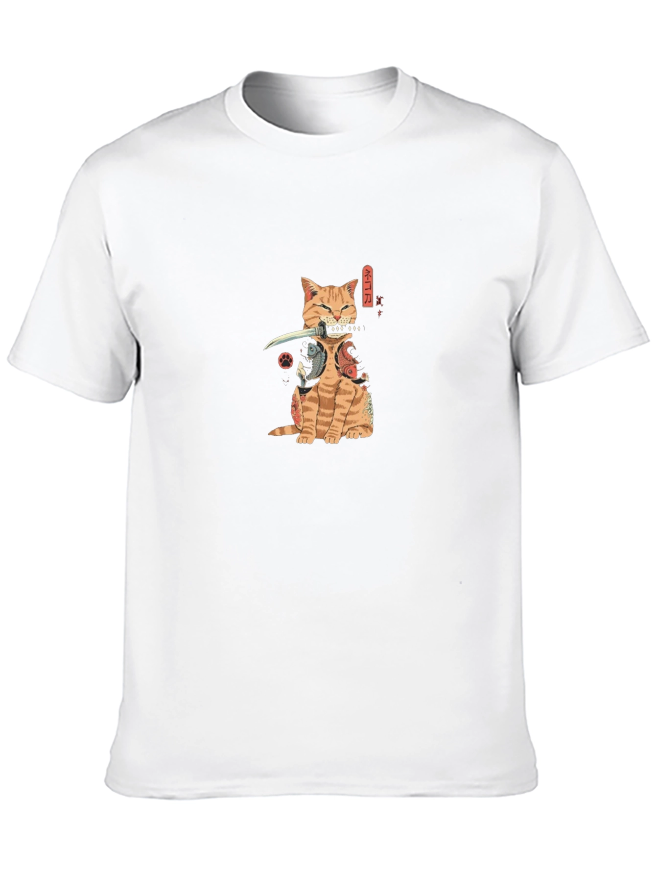 Samurai Cat T-Shirt - Ninja Kitten Tee
