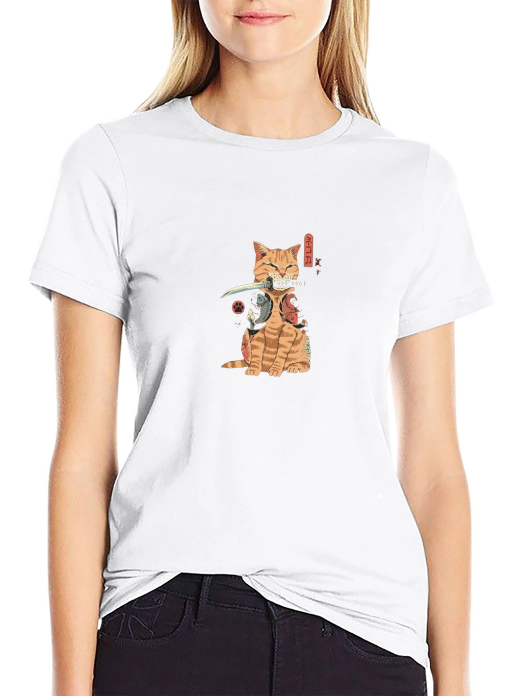 Samurai Cat T-Shirt - Ninja Kitten Tee