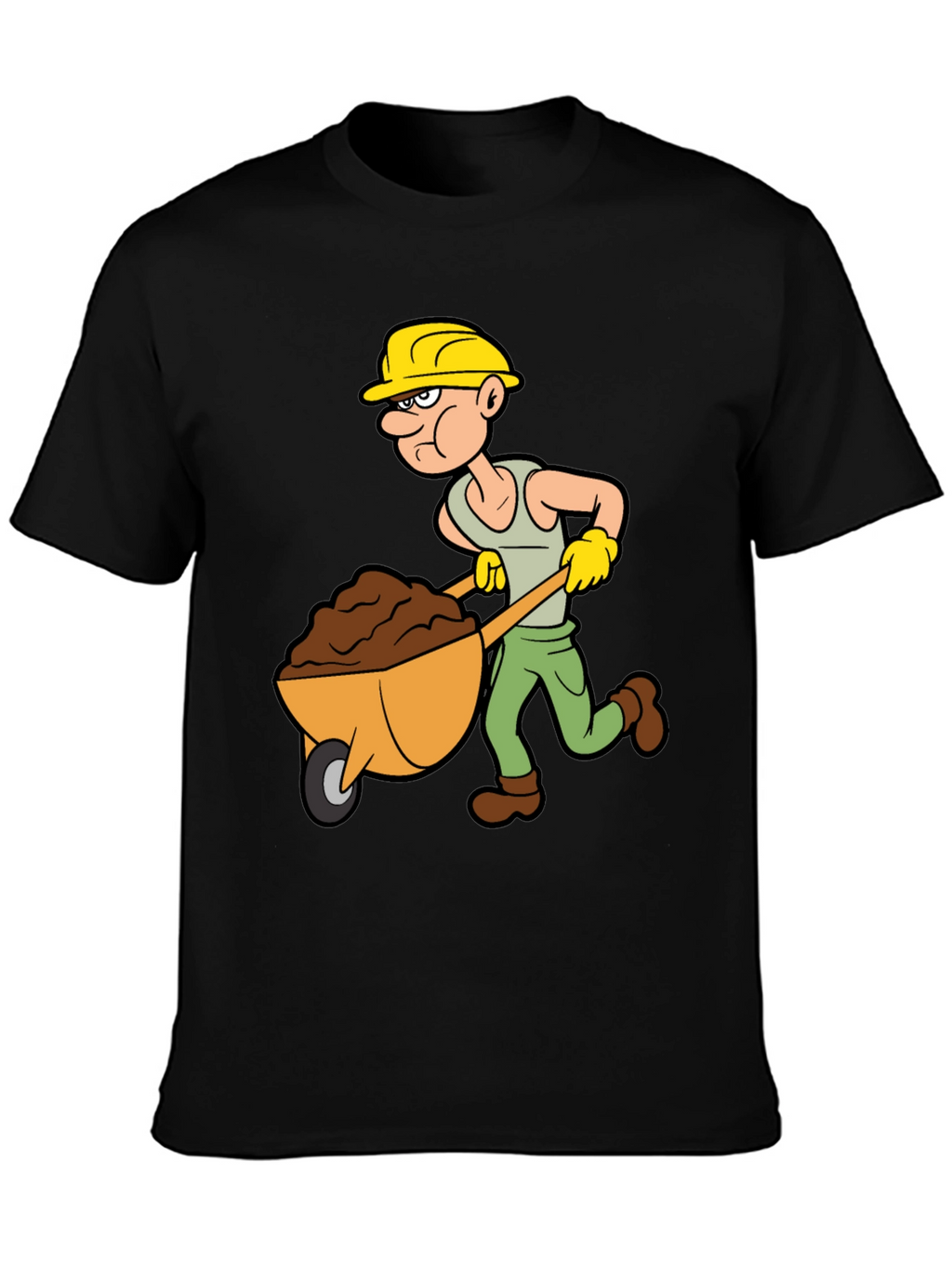 Cartoon Construction Worker T-Shirt