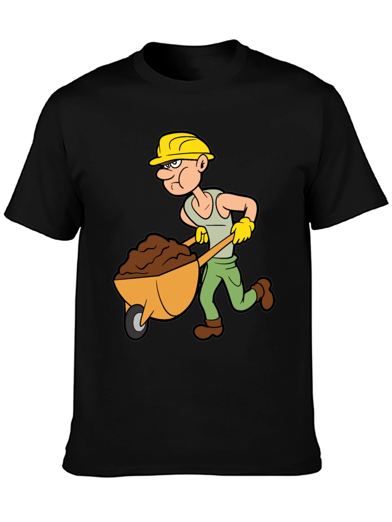 Cartoon Construction Worker T-Shirt
