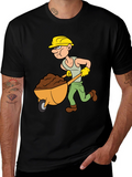 Cartoon Construction Worker T-Shirt