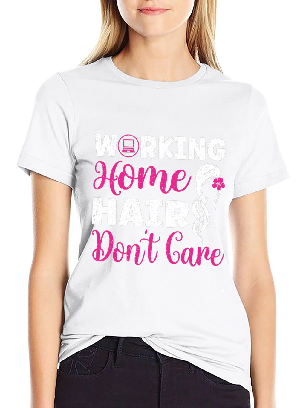 Working Home Hair Dont Care Graphic Tee
