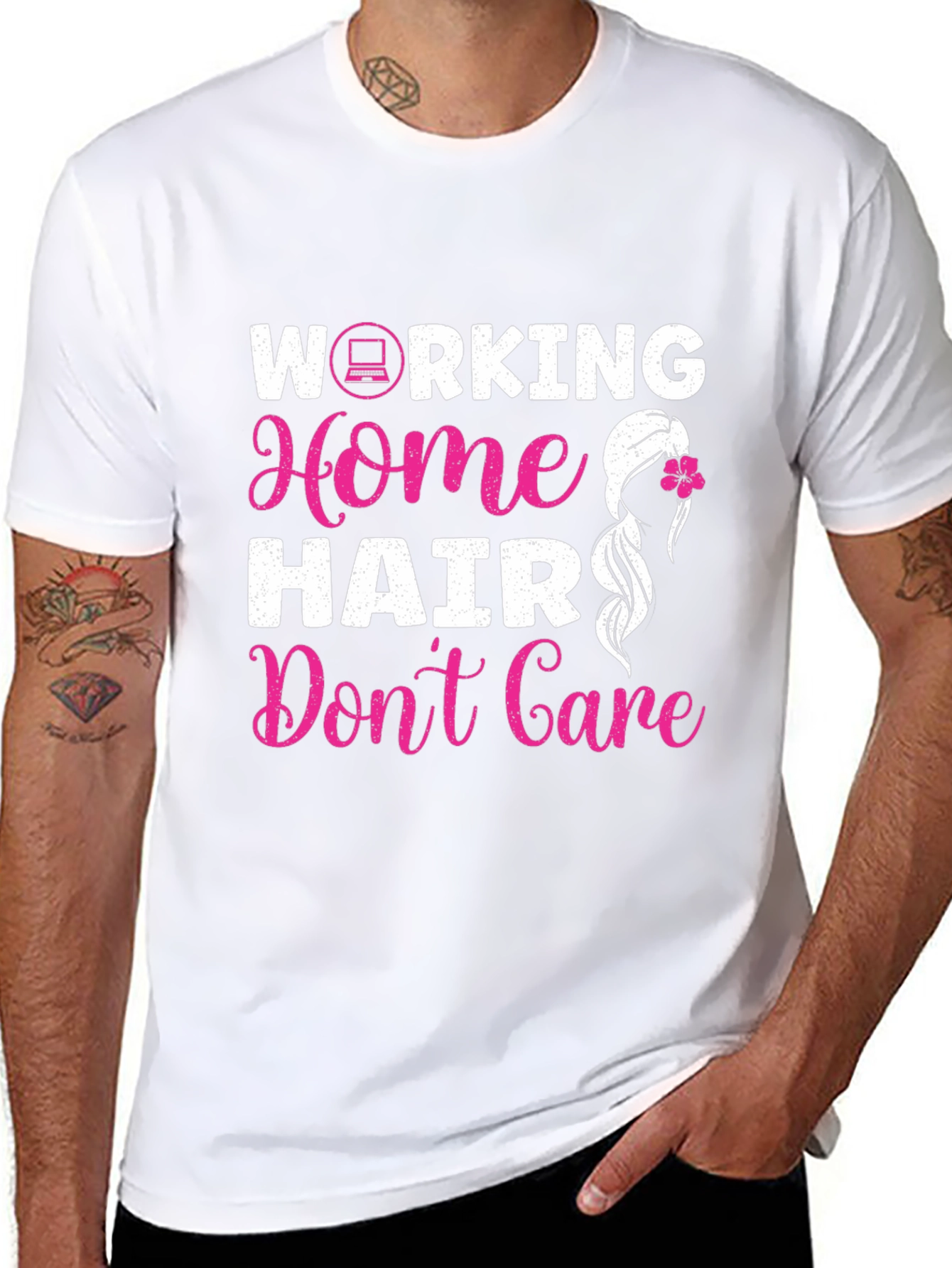 Working Home Hair Dont Care Graphic Tee