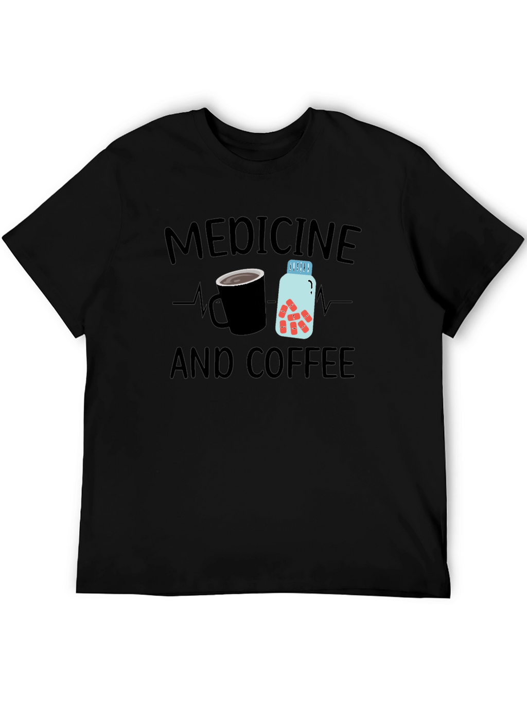 Medicine and Coffee Graphic T-Shirt