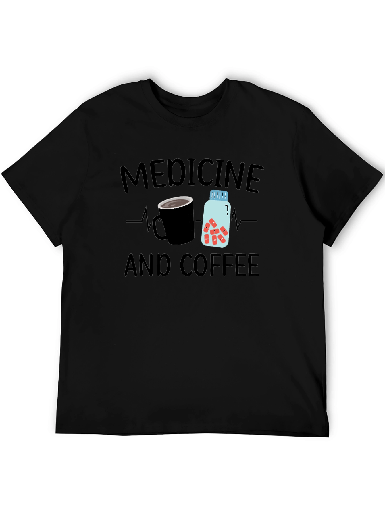 Medicine and Coffee Graphic T-Shirt