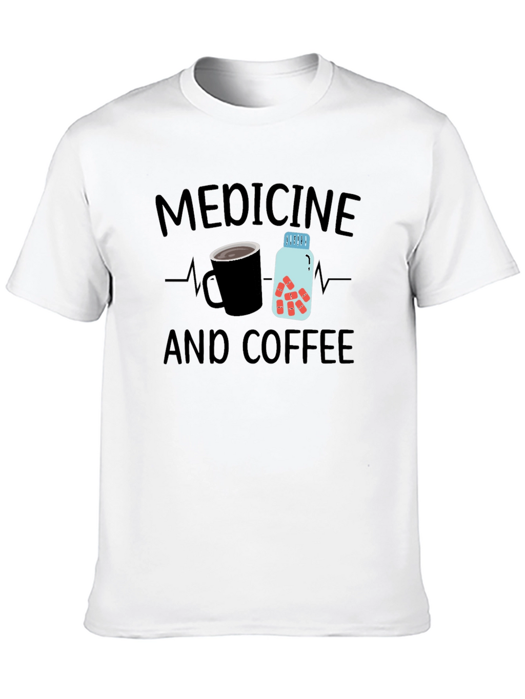 Medicine and Coffee Graphic T-Shirt