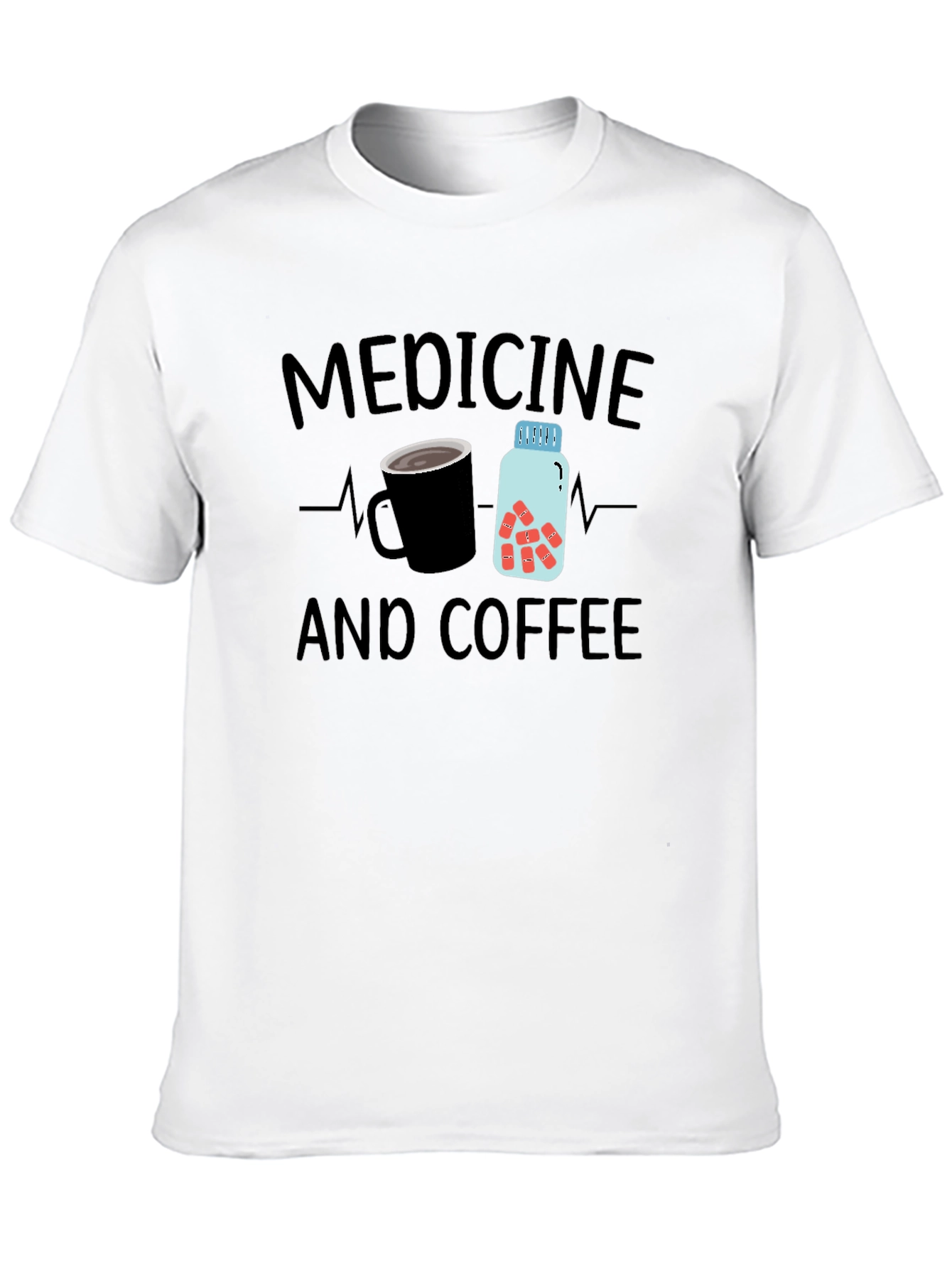 Medicine and Coffee Graphic T-Shirt