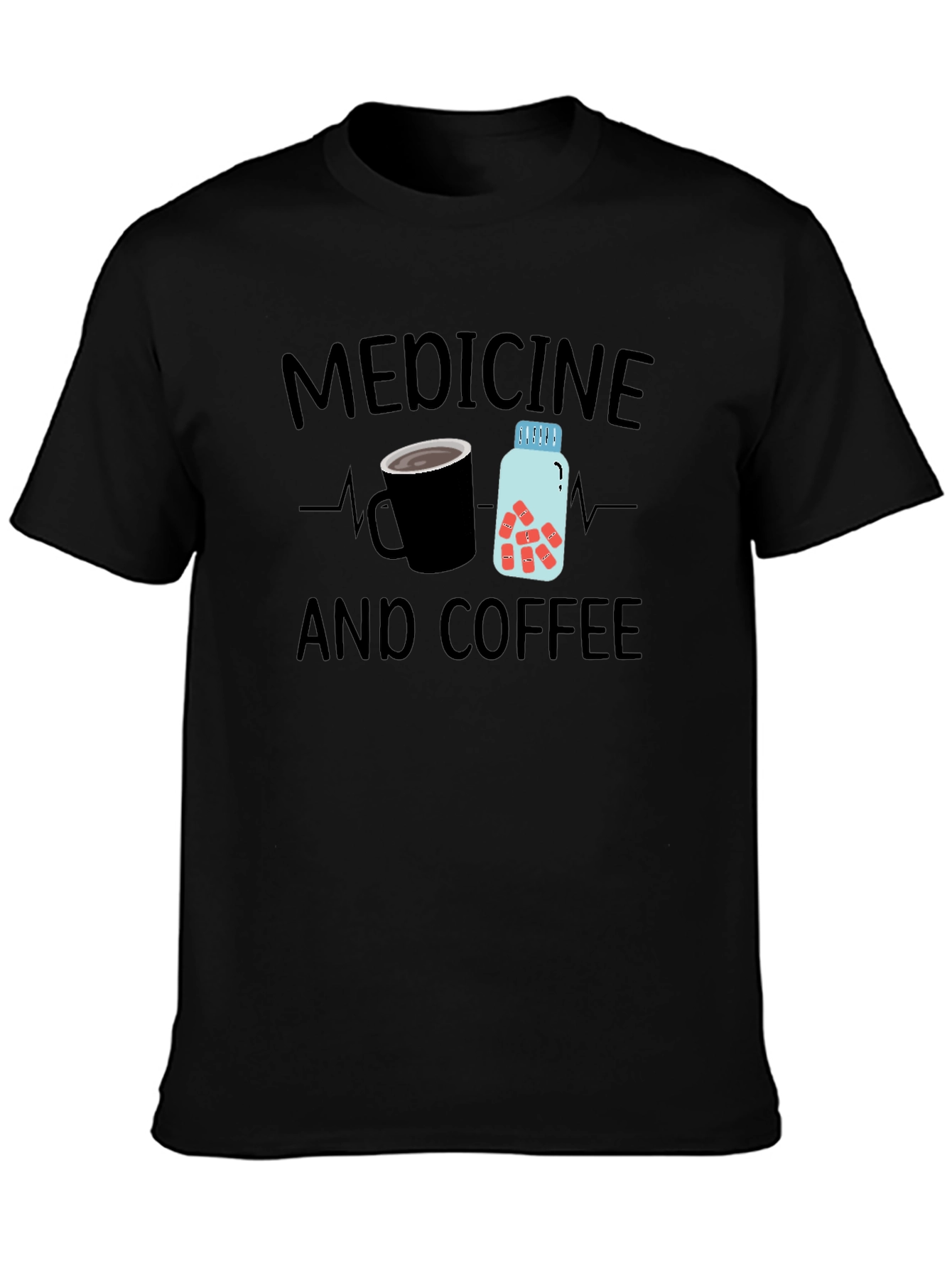 Medicine and Coffee Graphic T-Shirt