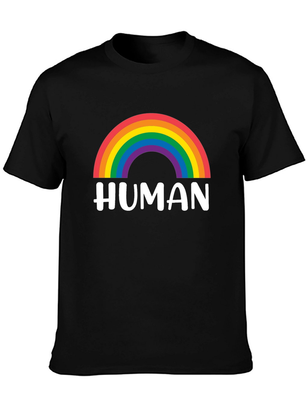 Human Rainbow Pride T-Shirt - Black