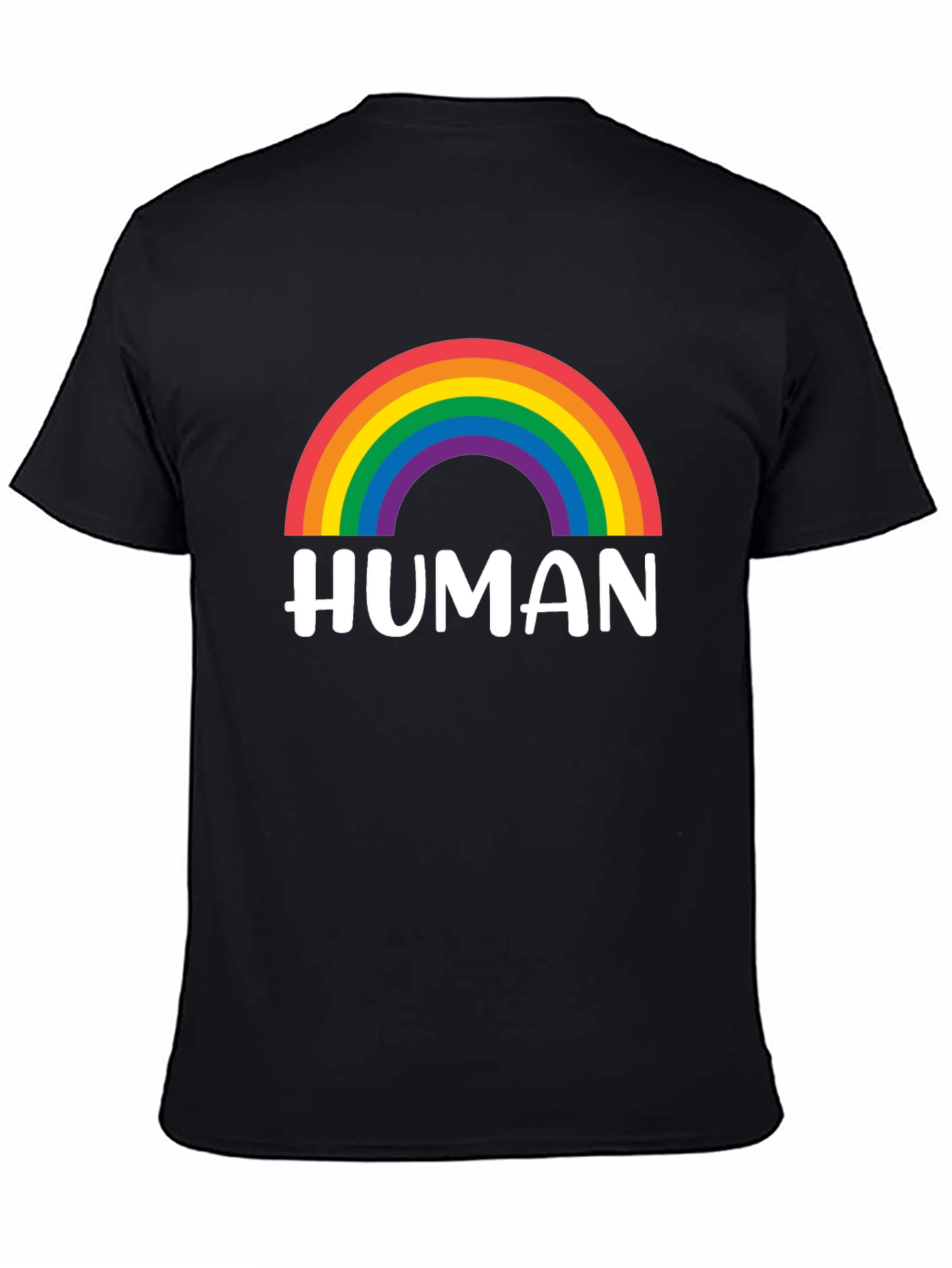 Human Rainbow Pride T-Shirt - Black
