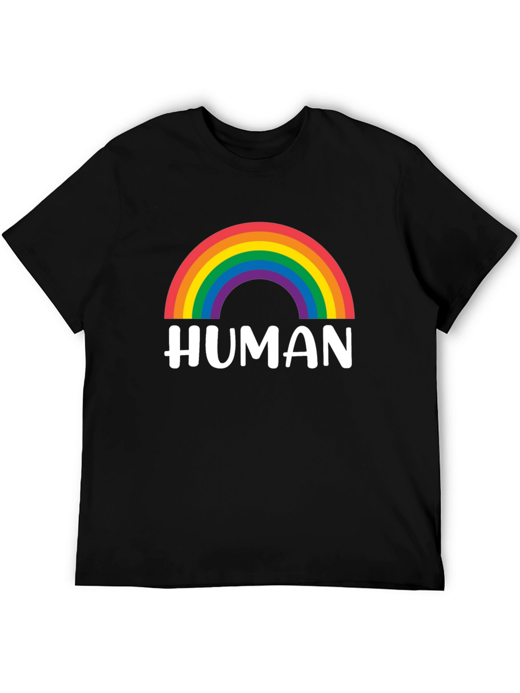 Human Rainbow Pride T-Shirt - Black