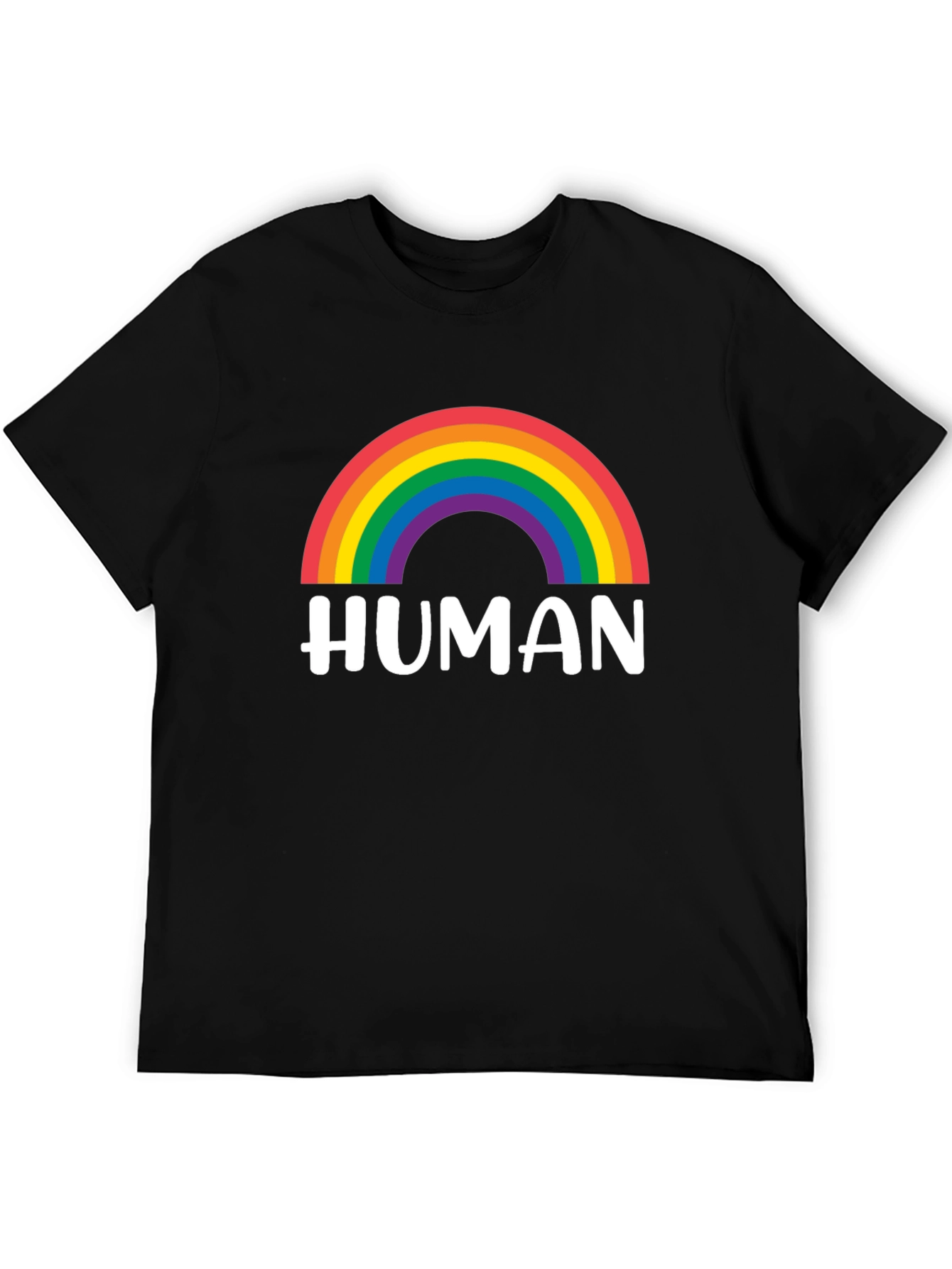 Human Rainbow Pride T-Shirt - Black