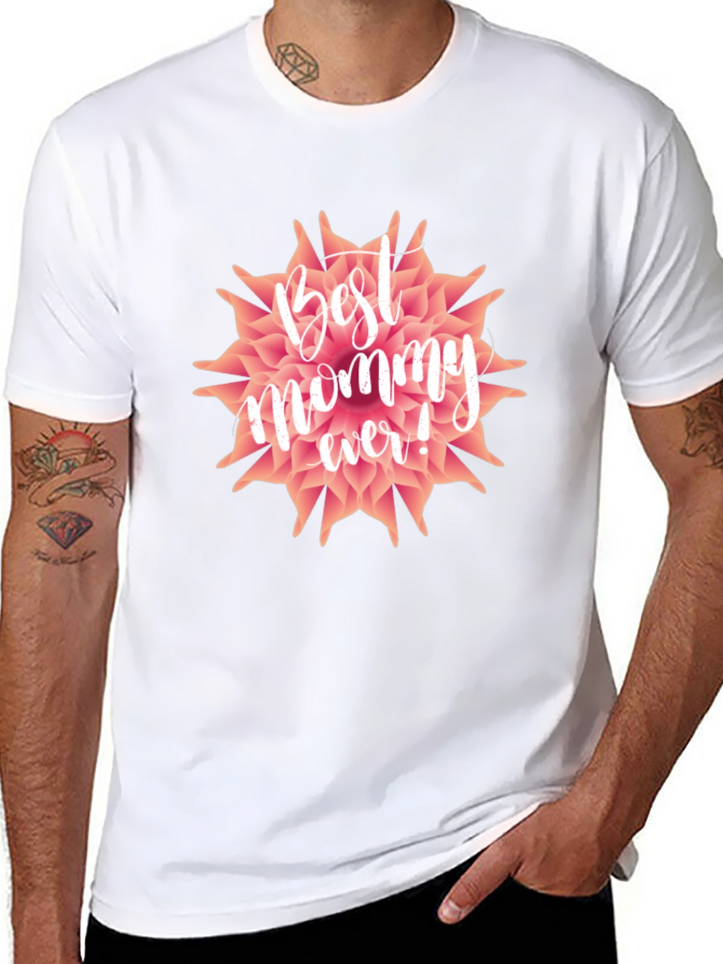 Best Mommy Ever T-Shirt - Floral Design