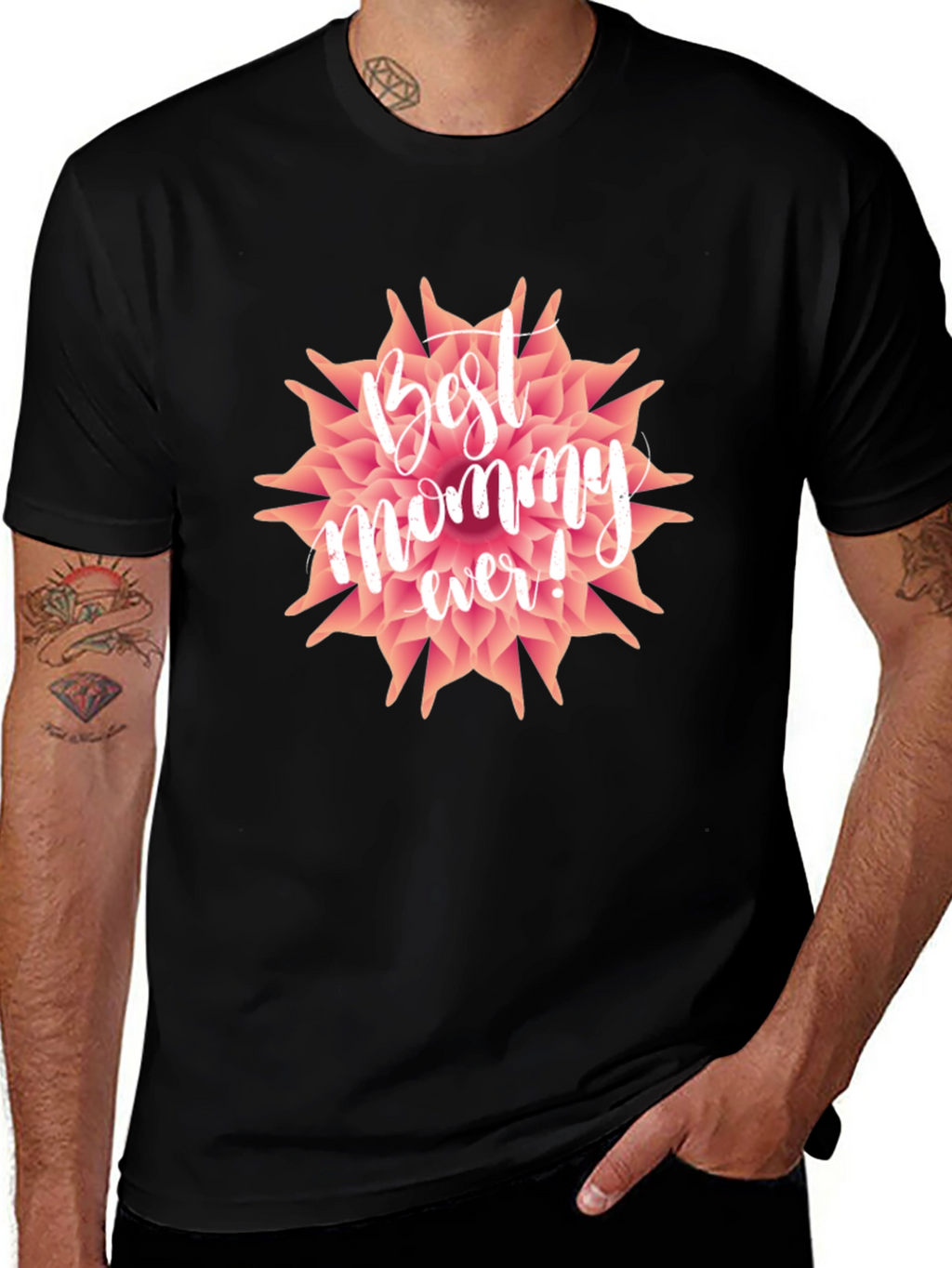 Best Mommy Ever T-Shirt - Floral Design