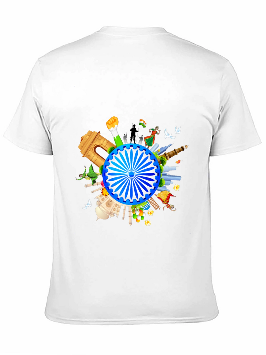 India Graphic Print Mens Black T-shirt