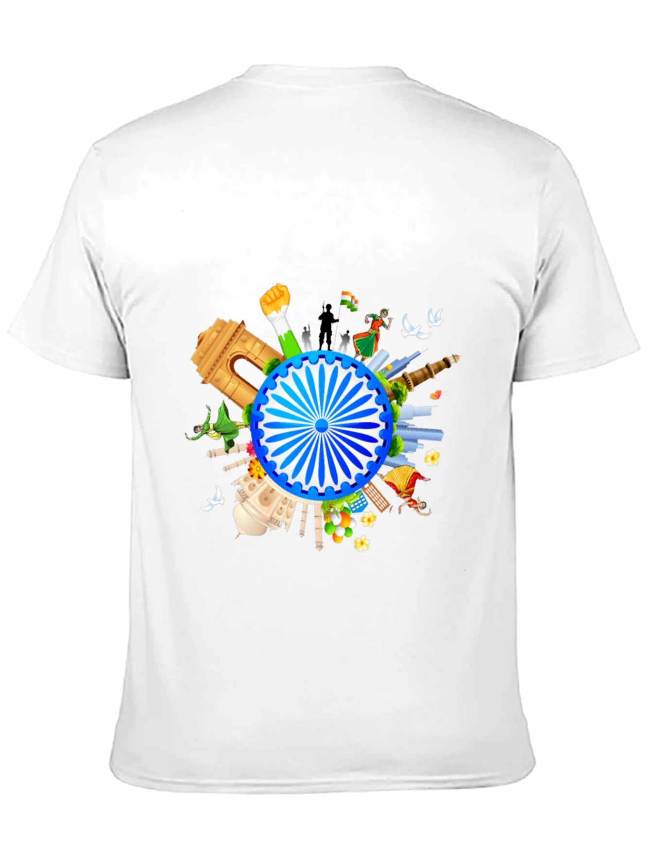 India Graphic Print Mens Black T-shirt