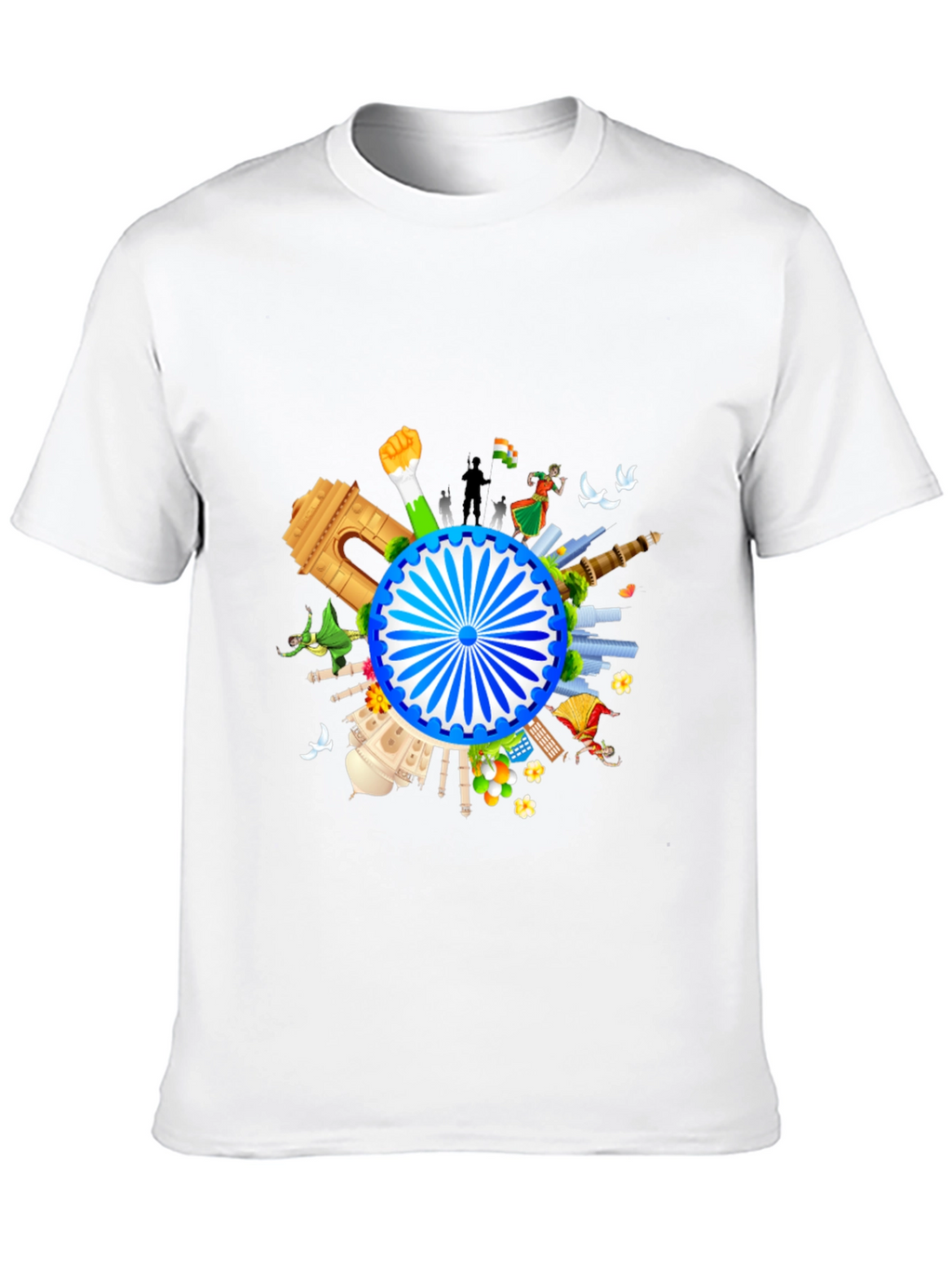 India Graphic Print Mens Black T-shirt