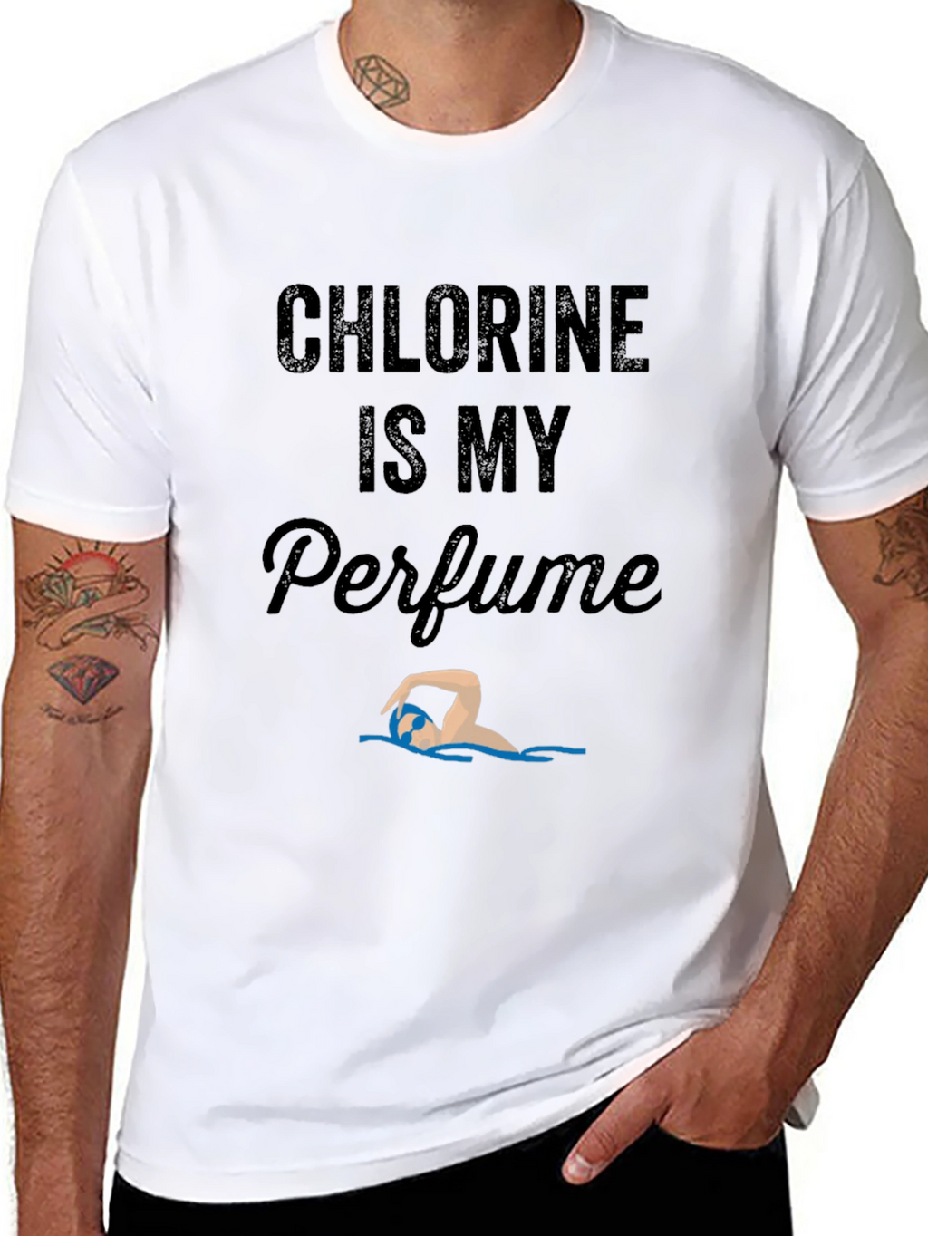 Chlorine is My Perfume Funny Swimmer T-Shirt