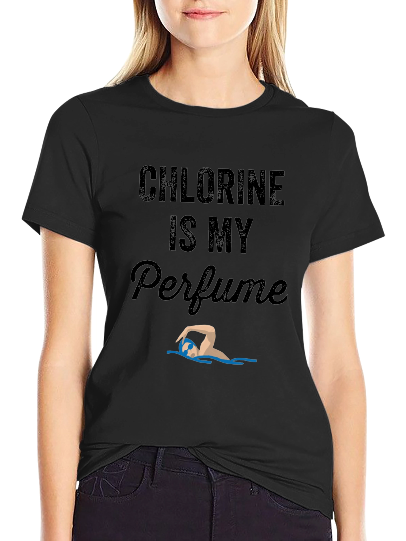 Chlorine is My Perfume Funny Swimmer T-Shirt