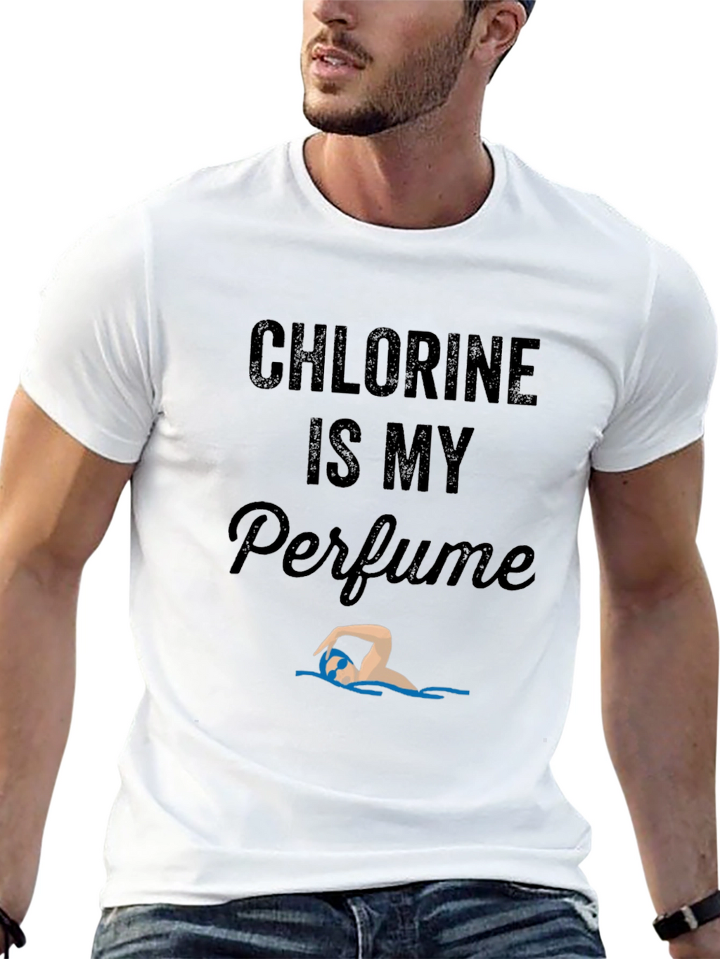 Chlorine is My Perfume Funny Swimmer T-Shirt