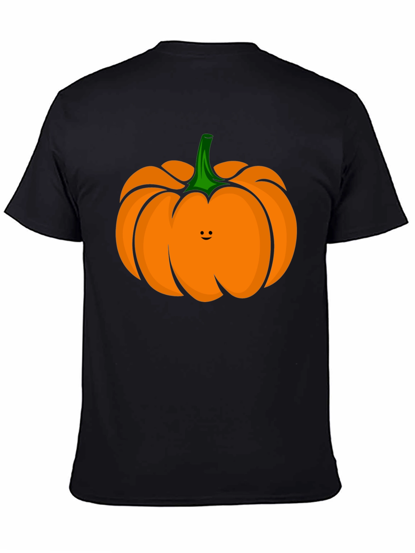 Cute Pumpkin Face Black T-Shirt