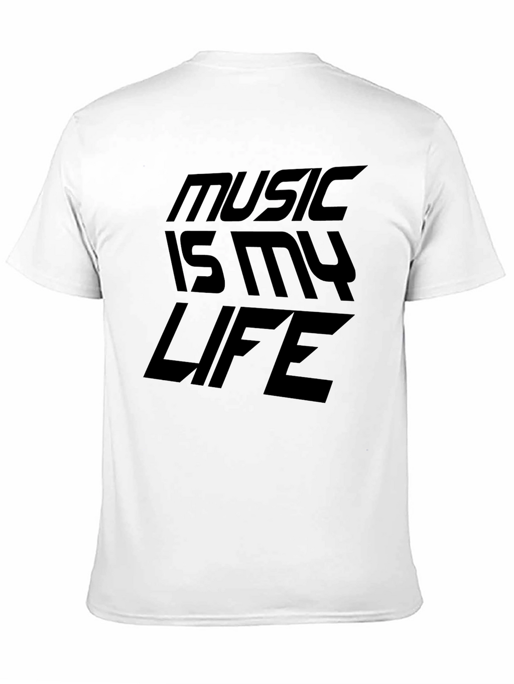 Music is My Life Graphic Tee - Black