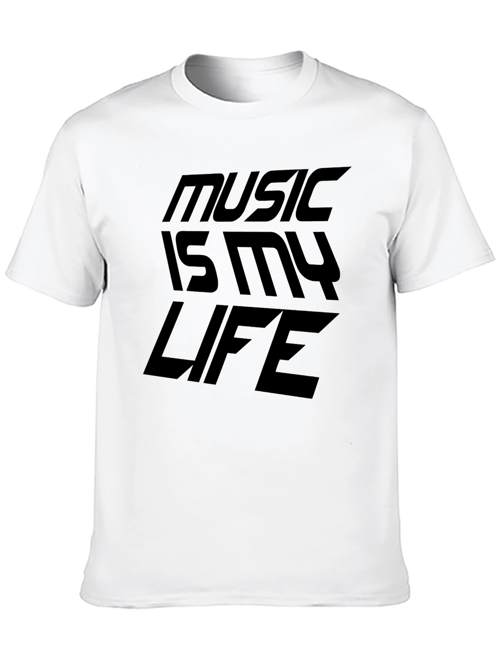 Music is My Life Graphic Tee - Black
