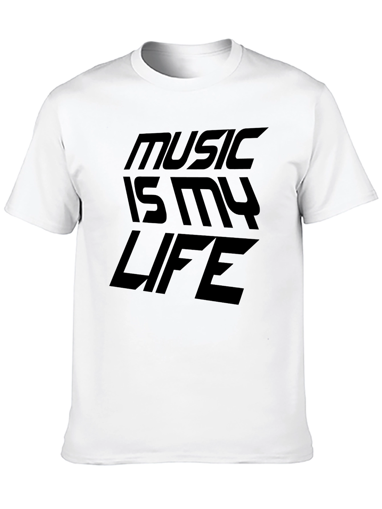 Music is My Life Graphic Tee - Black