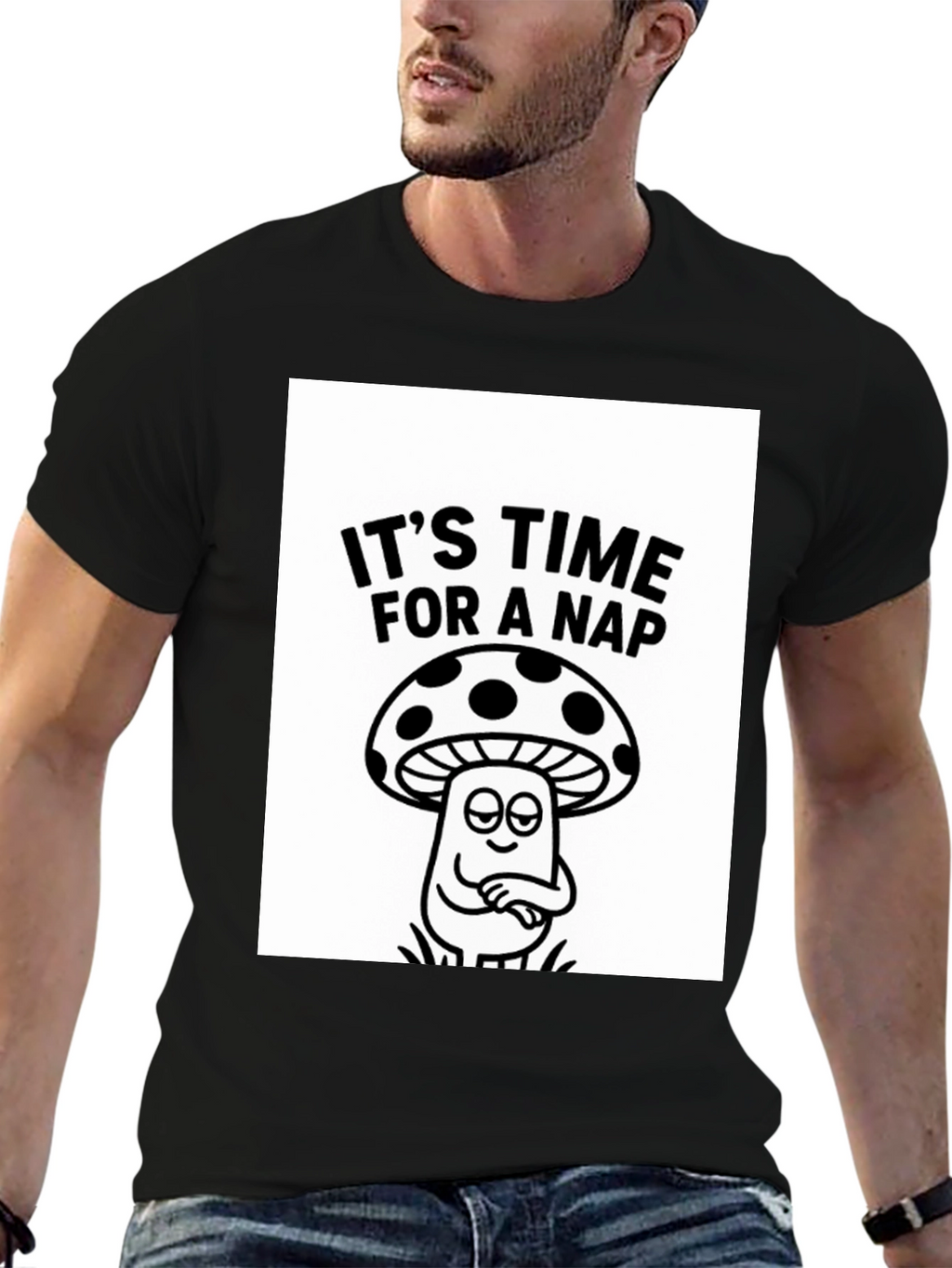 Its Time For a Nap Mushroom Graphic Tee